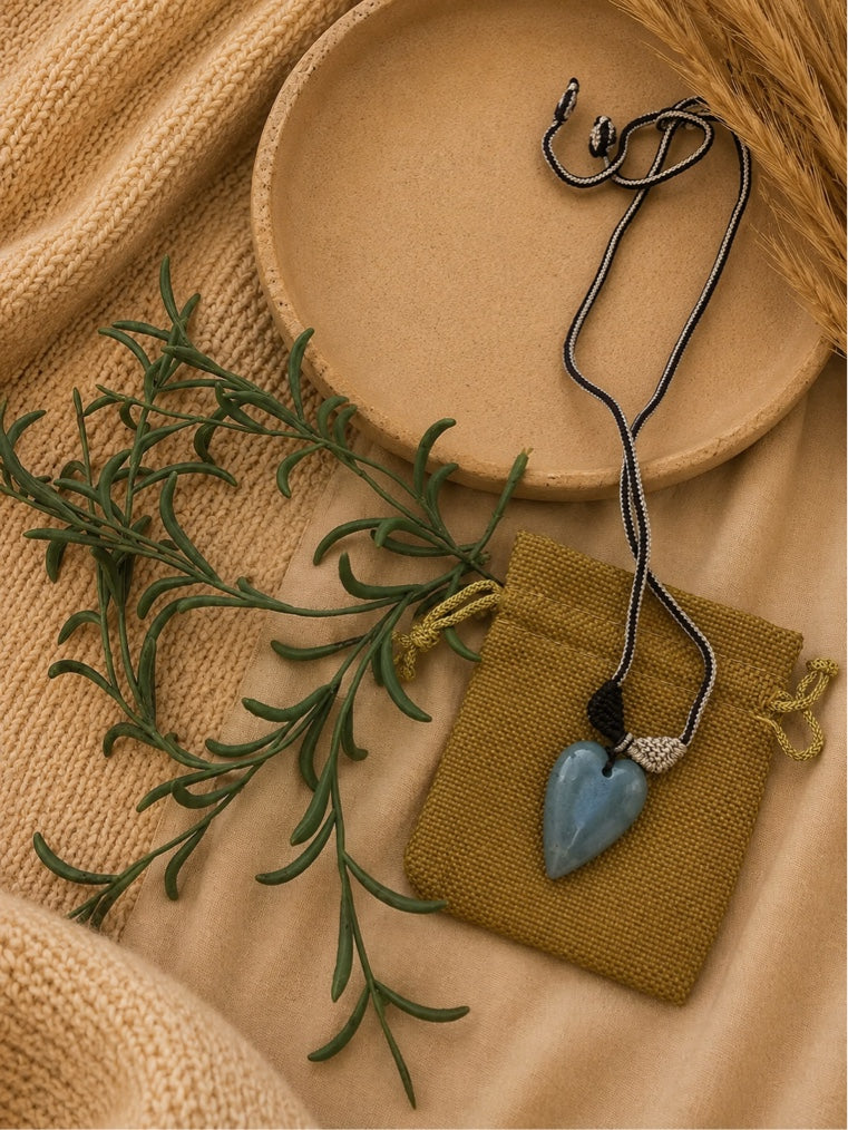Herzbalance – Kette mit herzförmigem Aventurin 💚✨