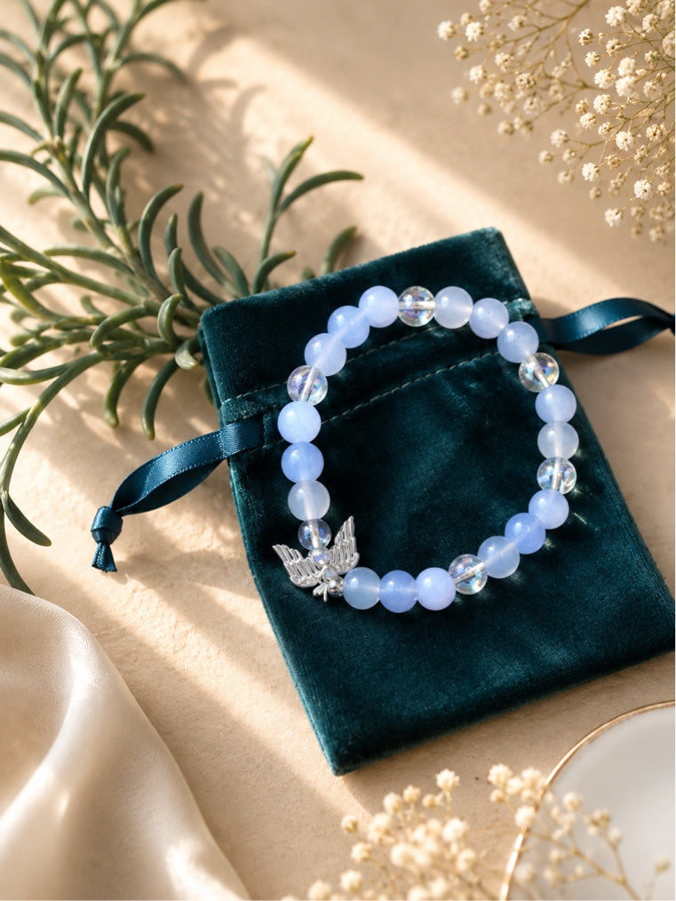Engelsschutz Armband mit Kristallen & Engelsflügel – Dein Begleiter für Schutz und innere Ruhe ✨🕊️