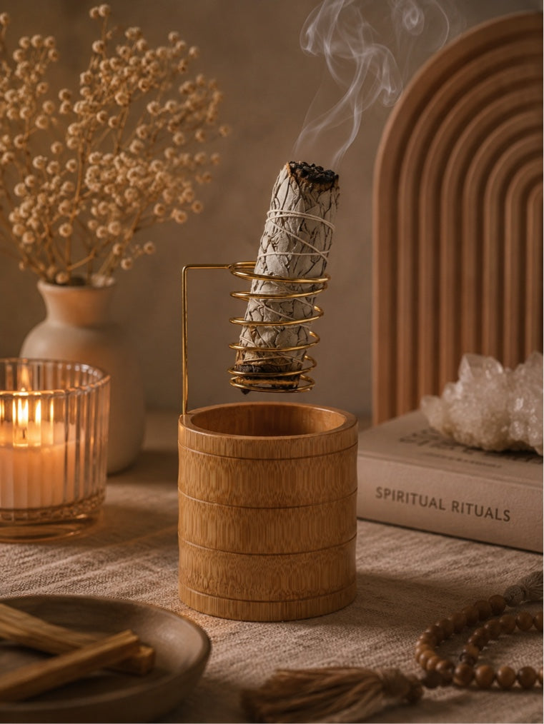 Salbei Halter aus Holz – Ritual & Reinigung ✨