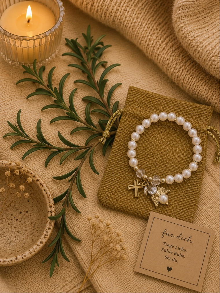 ✨ Kugelarmband mit Engel & Kreuz – Heilung für das innere Kind ✨