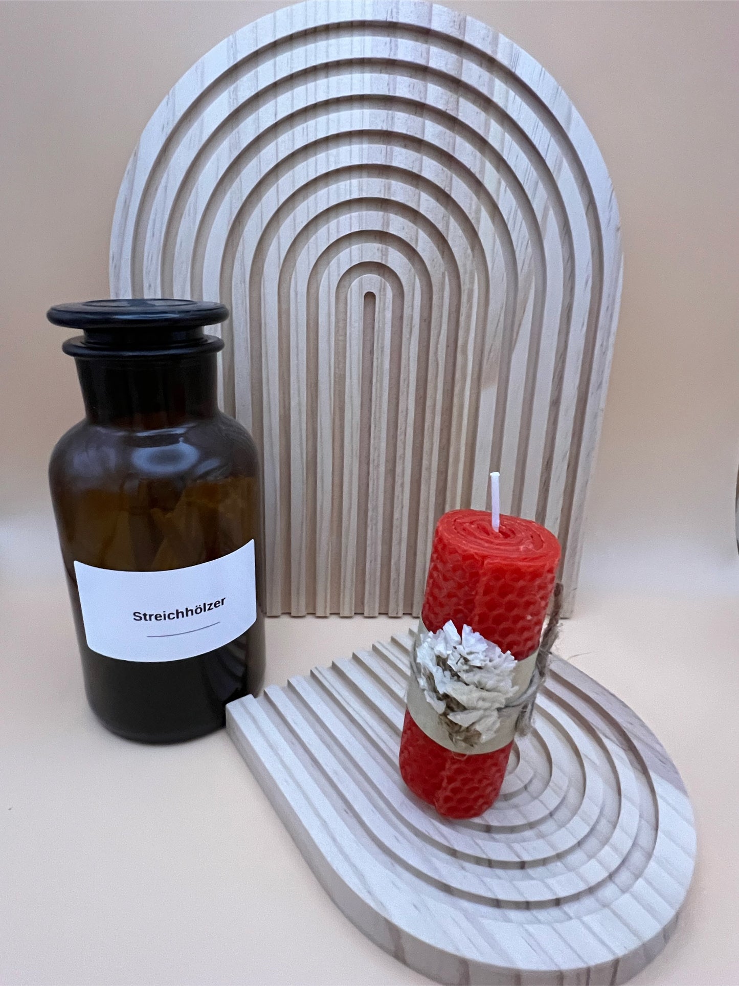 Bienenwachs Kerze rot