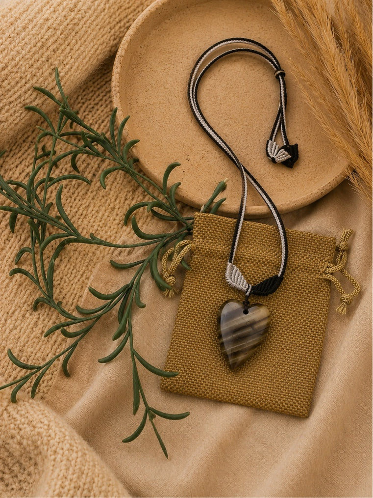 Herzkraft – Kette mit herzförmigem Tigerauge 🤎✨