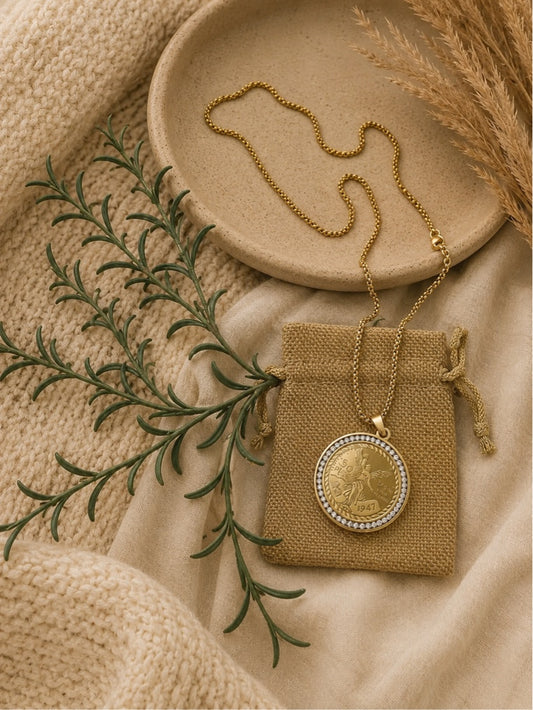 Amulett Kette für Inneren Frieden goldfarben ✨🌙