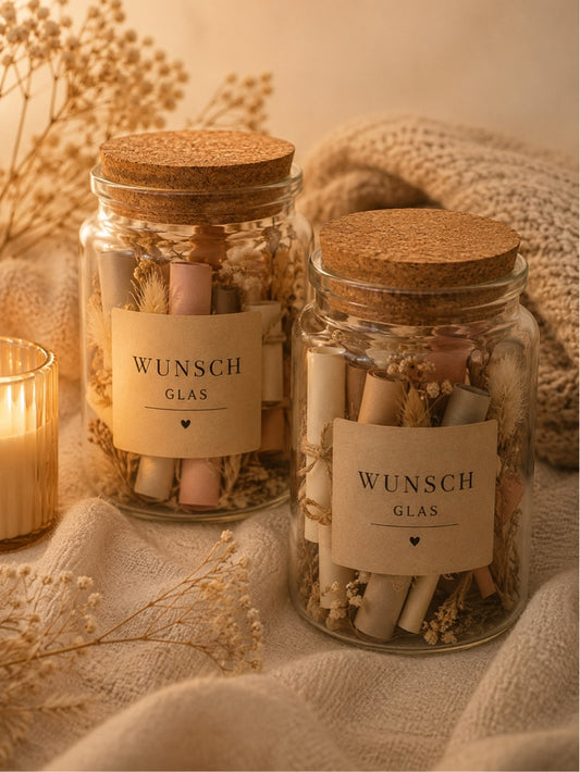 Wunsch Glas – Manifestiere deine Wünsche mit positiver Energie ✨