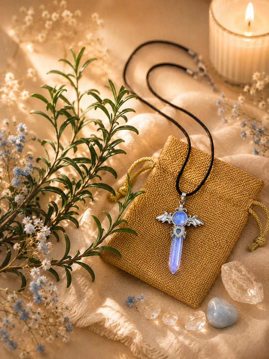 Engelsflügel Kette mit Opal ✨🤍
