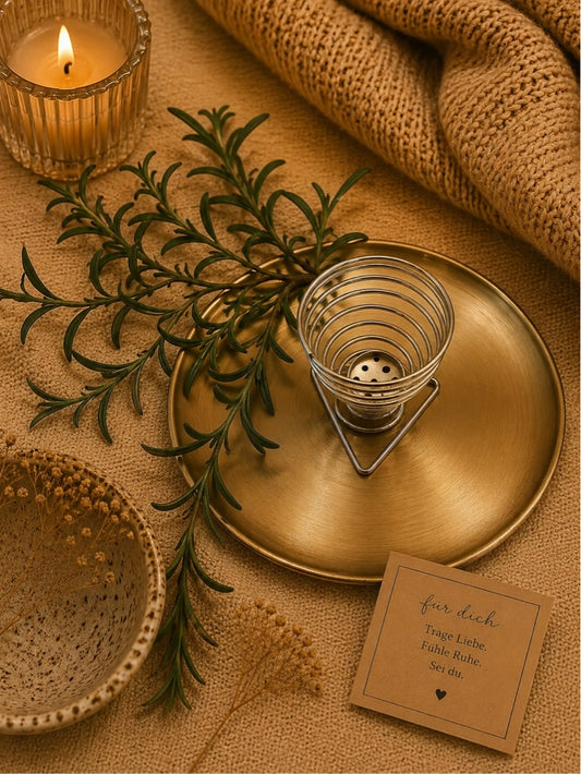 Goldener Räucherstäbchenhalter – Eleganz, Ruhe & Harmonie